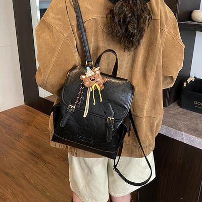 Schoolbag Autumn and Winter New Fashion Trend Women's Backpack Retro Versatile Women's Backpack Multi-functional Simple Exquisite Bag