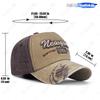 New style washed flying patch three-dimensional embroidered letters baseball cap for men and women youth old sun hat