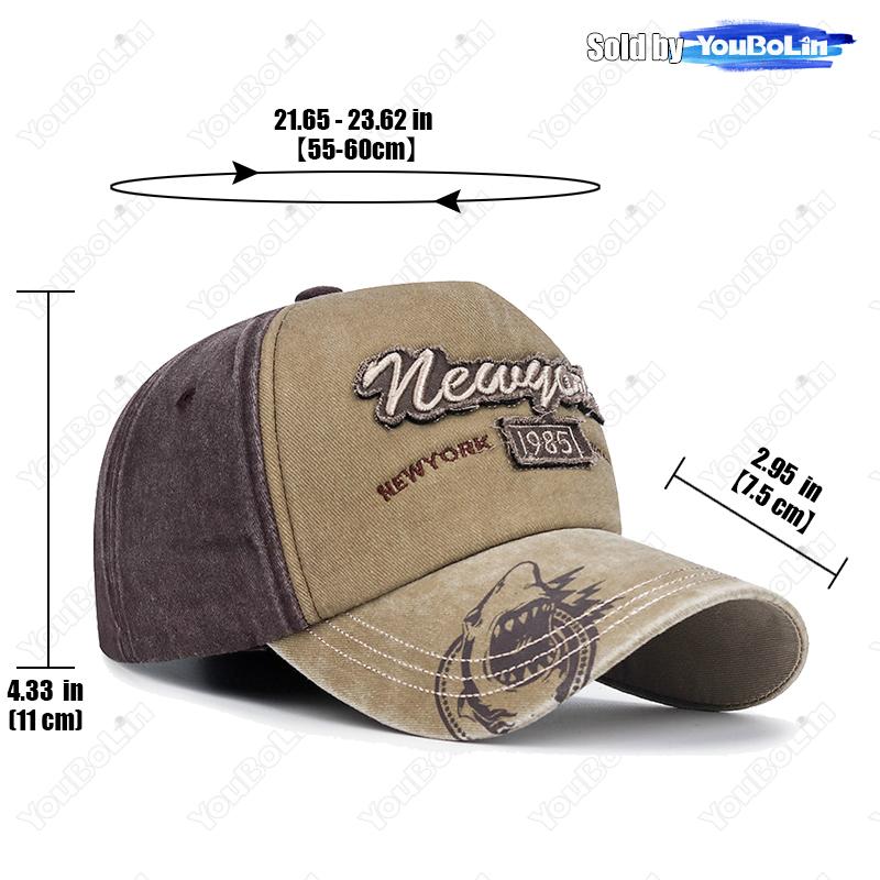 New style washed flying patch three-dimensional embroidered letters baseball cap for men and women youth old sun hat