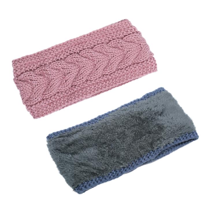 Wide Headbands Fleece Hair Accessories Women Cable Knitted Warm Turban Headwrap Thick Chunky Ear Warmer Crochet Hairbands Bandanas Hair Accessories