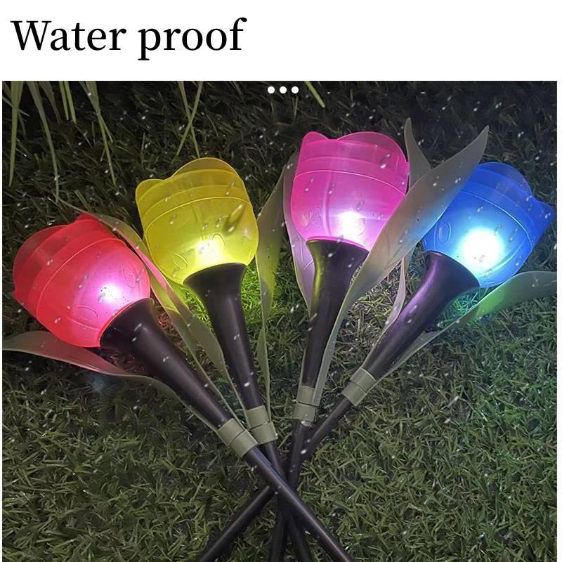 Stylish Solar Energy Tulip Garden Light Water Proof Led Lights For Lawn And Landscape