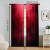 2 pcs   versatile polyester transparent curtains for home decoration Abstract Red for use in bedrooms and living rooms