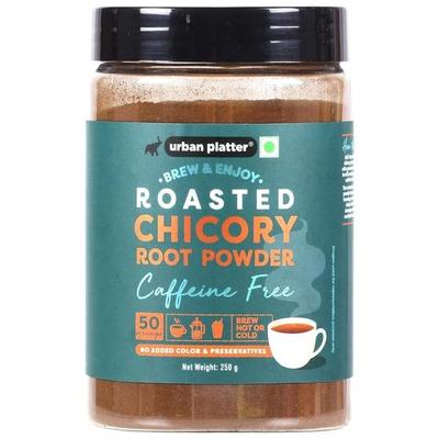 Urban Platter Radice di cicoria tostata in polvere, 250 g (Sostituto del caffè senza caffeina, tostato e macinato alla perfezione)
