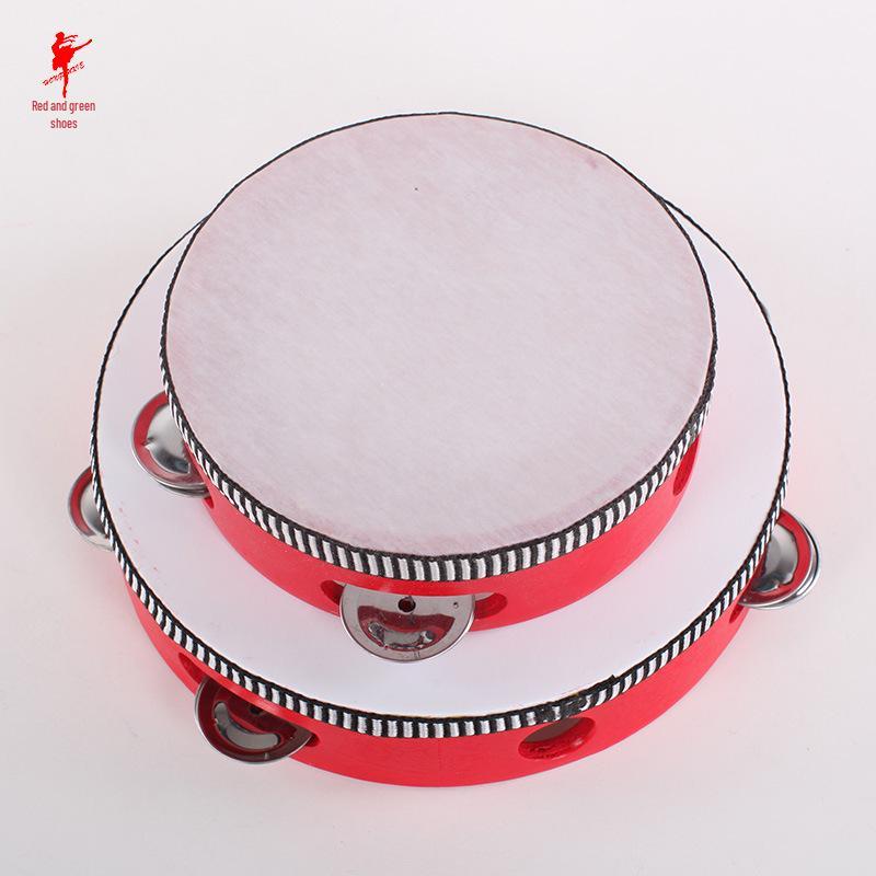 Children's Red Dance Shoes & Resin Tambourine 90271 - Dance Exam Supplies