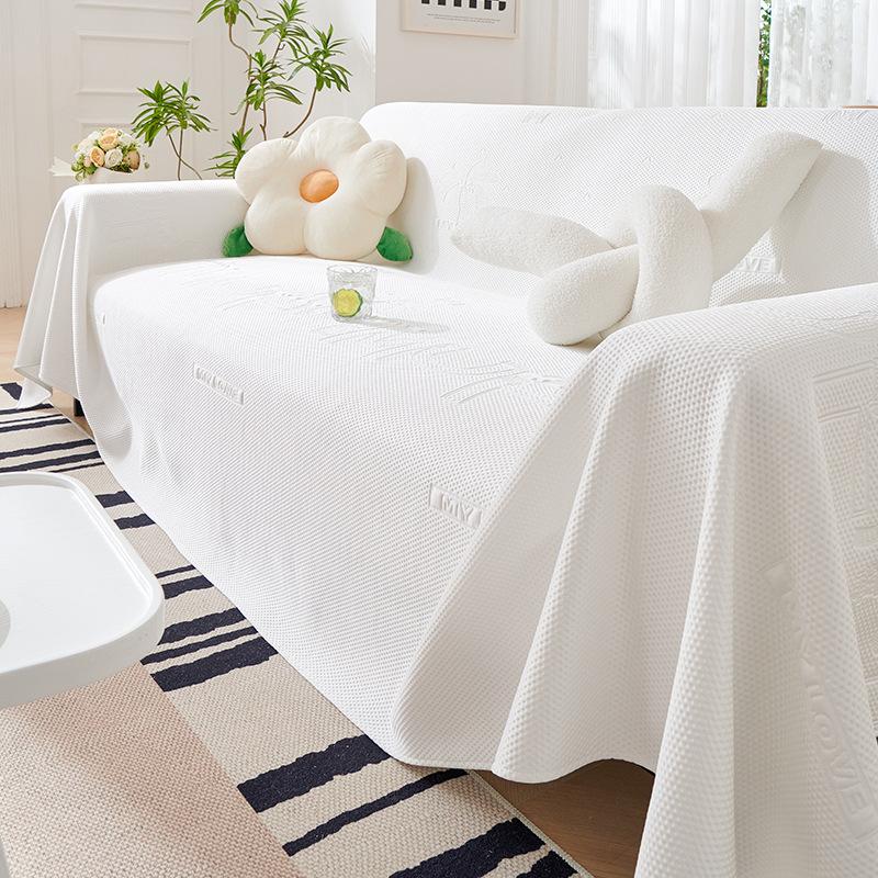 Letní chladivý ručník na pohovku Jednobarevný Jednoduchý potah na pohovku Látkový Univerzální Protiskluzový All-inclusive Umělá kůže