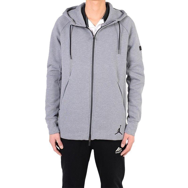 Jordan Jackets Men's Gray Hooded Moderate Other 809473-065