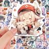 100pcs Adorable Genshin Impact Stickers For Laptop Anime Game Decals Luggage Guitar Skateboard Stationery Children'S Sticker Plaything