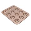 Chestnut Shaped Muffin Cake Pan 12 Hole Antistick Carbon Steel Easy Cleanup Chocolate Pan for Puddings Desserts