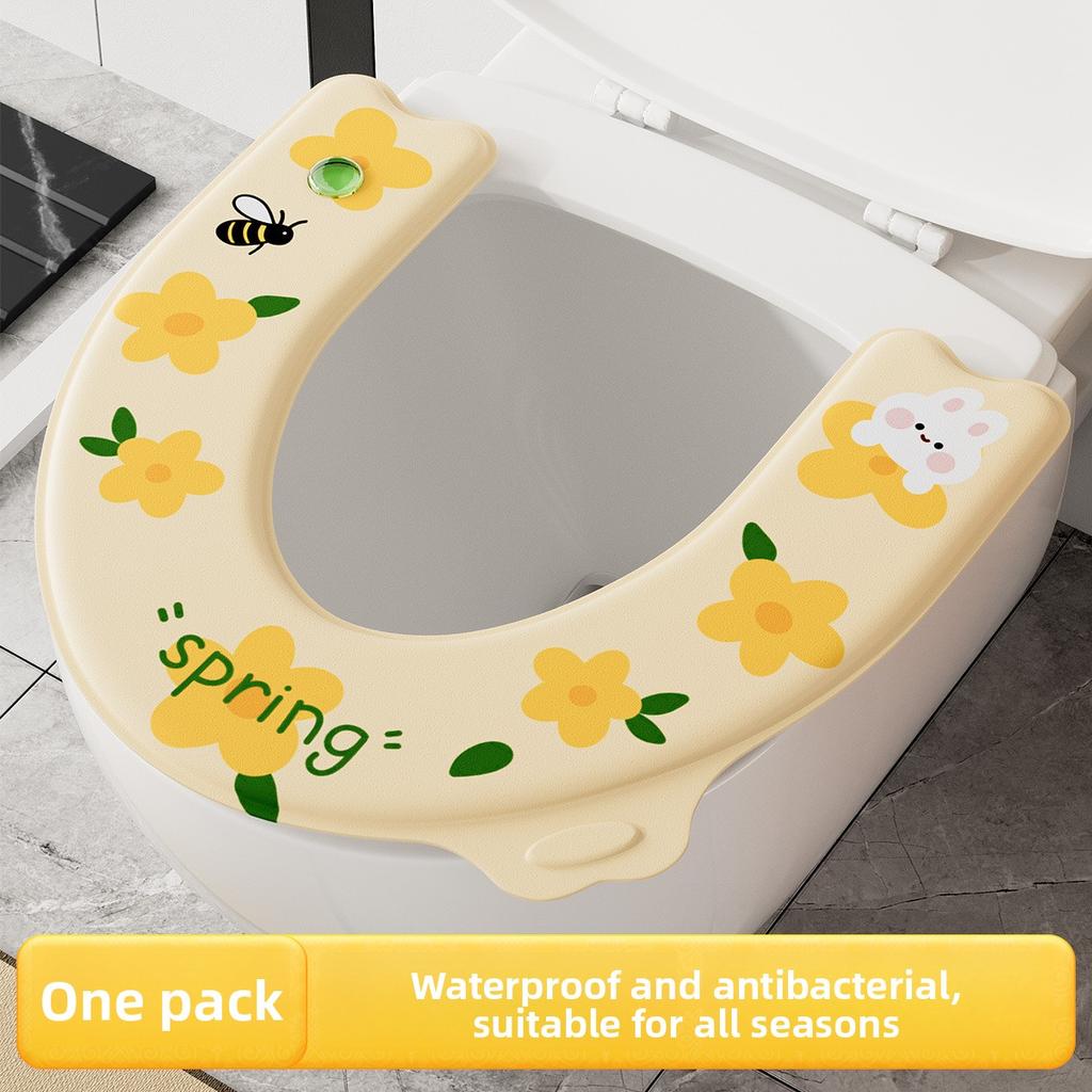 Coprisci Sedile WC per Tutte le Stagioni per Uso Domestico. Taglia larga. Impermeabile per l'Estate. Lavabile. Copri sedile WC adesivo.