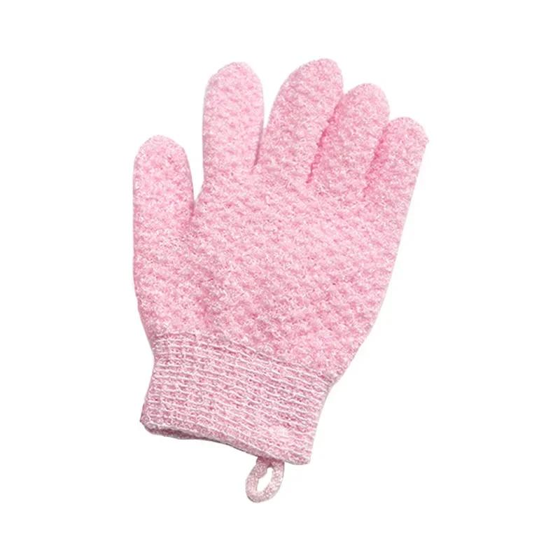 

1pc Body Massage Sponge Gloves Shower Exfoliating Bath Gloves Shower Scrubber for Daily Use Bathroom Supplies рожевий
