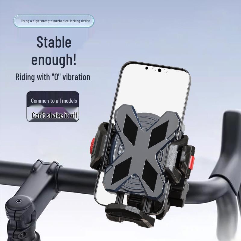 Anti-Theft, Shock-Absorbing Phone Holder for Cars, Motorcycles, and Electric Bikes