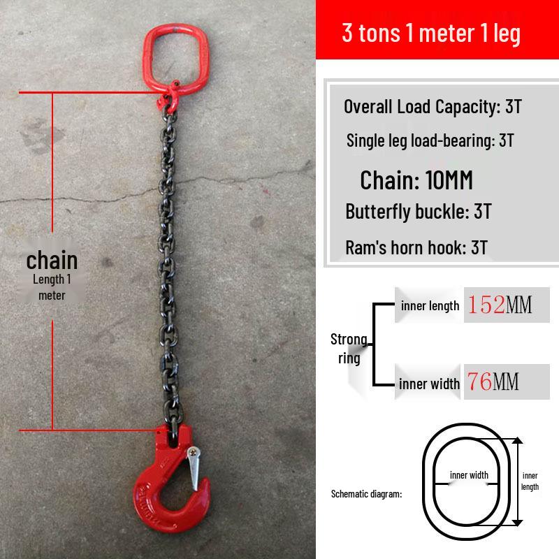 Multi-Hook Manganese Steel Chain Sling for Cranes & Forklifts