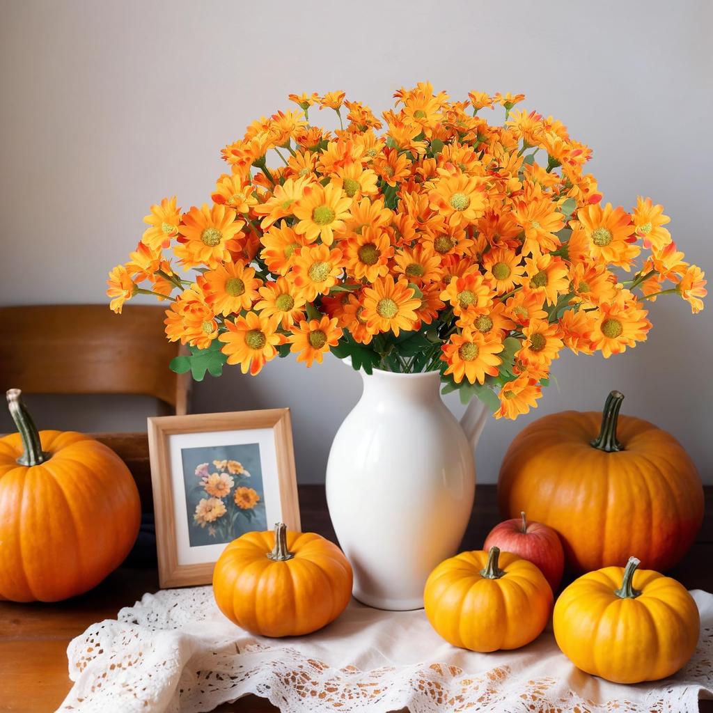 Artificial Flowers Silk Daisy Bouquet Christmas Decorations Home vase table Wedding bridal bouquet Decorative Household Products