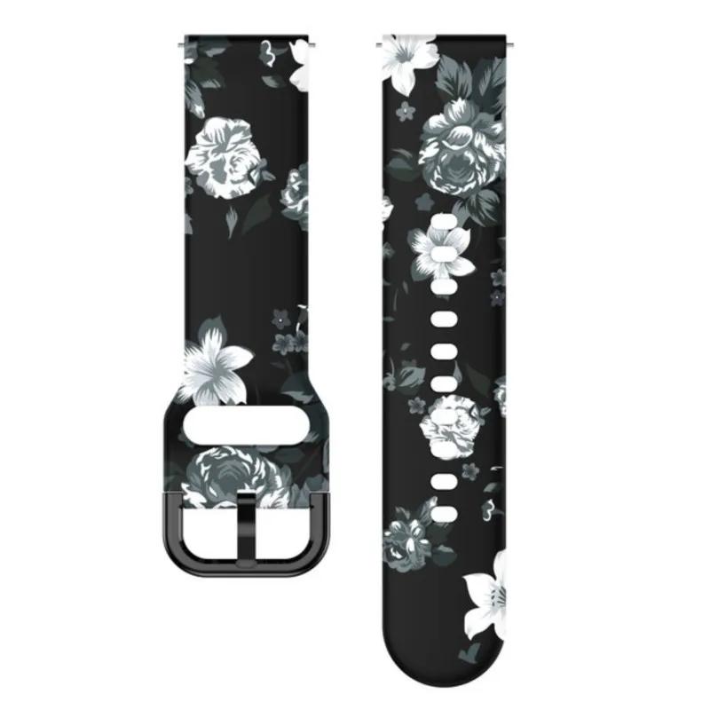 Silicone Band For Amazfit GTS/4/3/2/2e/Mini/GTR 4/3/Pro/2/2e 42mm/47mm Stratos 2/3 Printing Bracelet Amazfit Bip 20mm 22mm Strap