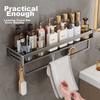 Baihan Bathroom Storage Rack, No Drilling Required, Wall-Mounted Hooks for Toilet, Washroom, Sink, Corner Shelf, Shower Room