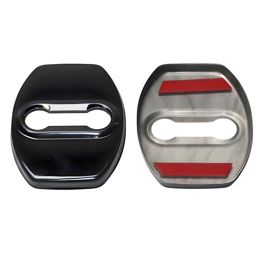 2Pcs Kit Car Decoration Car Door Lock Metal Buckle Car Door Buffer Pad Car Modification Accessories