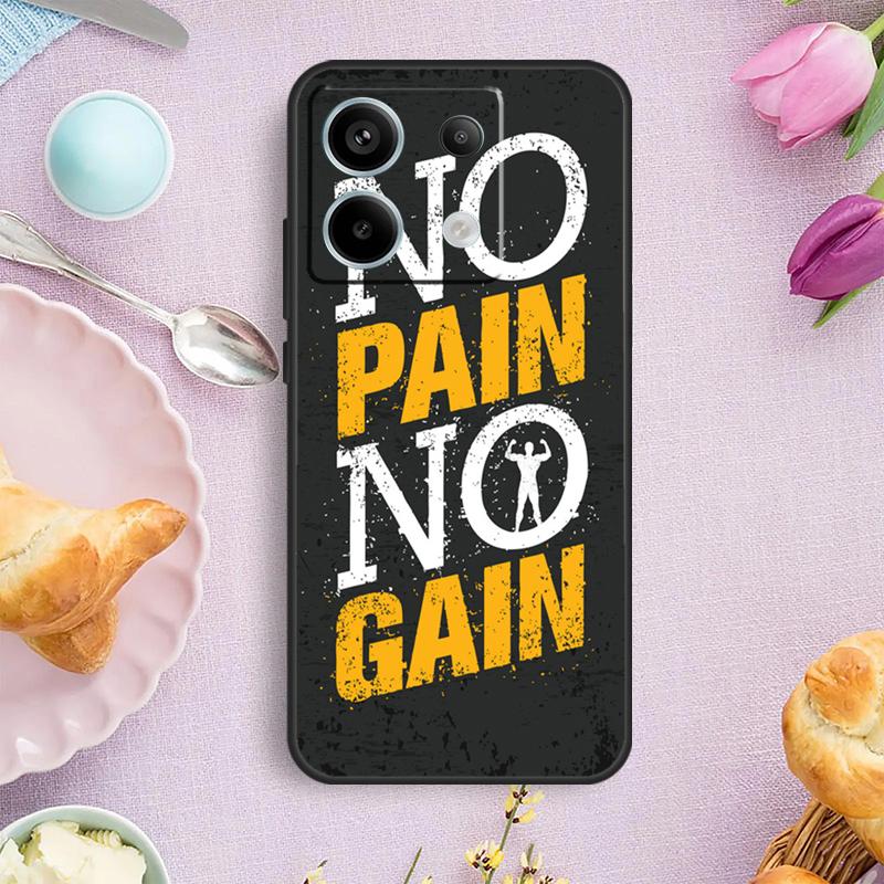 

Чохол для телефону No Pain No Gain Gym Fitness Quote для Redmi Note 12 11 9 10 13 Pro Plus 9S 10S 11S 12S Redmi 13C 9C 10C 12C Cover Redmi Note 12 4G