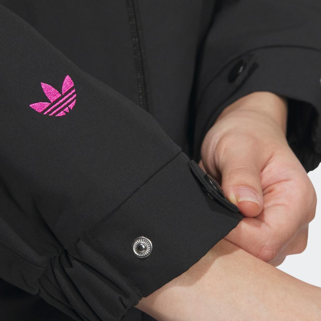 Adidas Originals Trefoil Anti-University Jacket With Logo Embroidery And Print Women Jacket Black IL6500