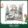 Christmas Bunny Gift Delivery Pillowcase Bedroom Sofa Cushion Cover 100% Polyester Living Room Cushion Pillowcase Home Decor