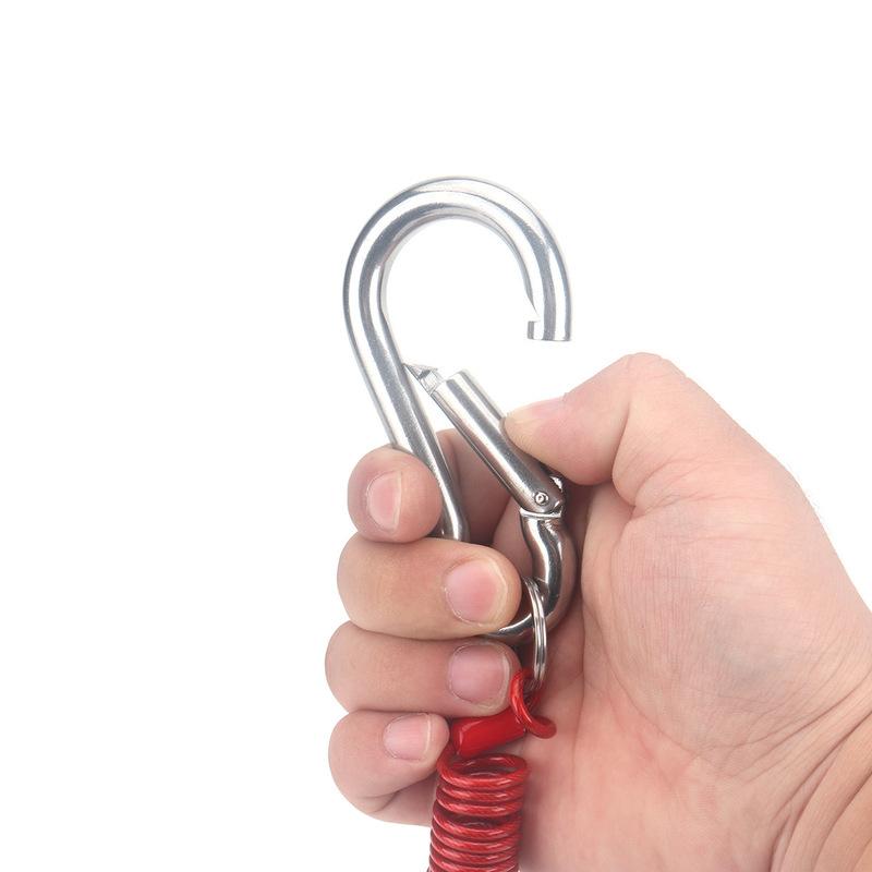 M8*80mm Safety Buckle Trailer Spring Breakaway Safety Rope RV Trailer Connector