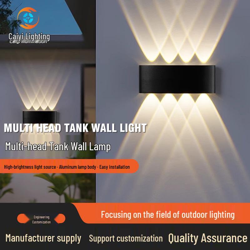 Waterproof LED Outdoor Wall Lamp, Single Head Up/Down Spotlight for Courtyard, Bedroom, Corridor, Hallway