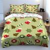 Christmas Pattern with Trees Bedding Duvet Cover Set Duvet Cover Pillowcases  (1*Duvet Cover 2*Pillowcases, Without Duvet Insert)