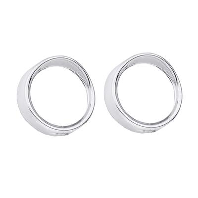 7" Schwarz/Chrom Scheinwerfer Scheinwerfer Zierring 4,5" Nebelscheinwerfer Zierring Harley Touring Road