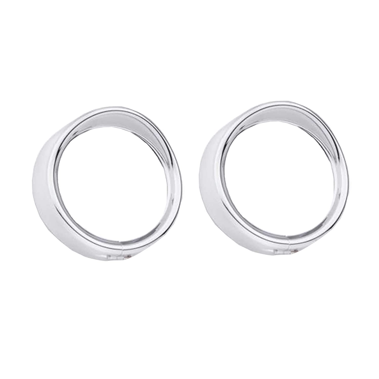 

7 Black/Chrome Headlight Headlamp Trim Ring 4.5 Fog Light Trim Ring Harley Touring Road