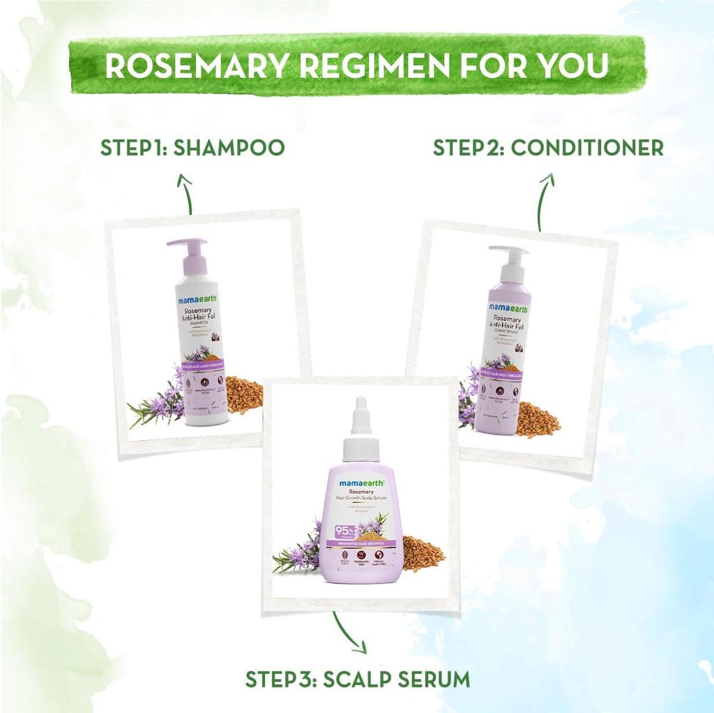 Mamaearth Rosemary Hair Scalp Serum 50ml | Controls Hair Fall & Increases Hair Density for Thicker Hair