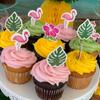 24Pcs Hawaiian Cupcake Toppers Flamingo Pineapple Palm Leaves Toothpicks Tropical Summer Beach Birthday Party Cake Decoration