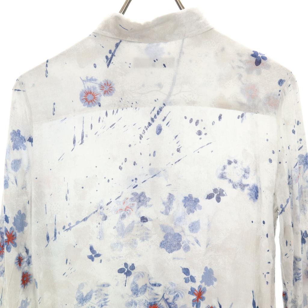 Diesel Floral Long Sleeve Shirt S White Women Used
