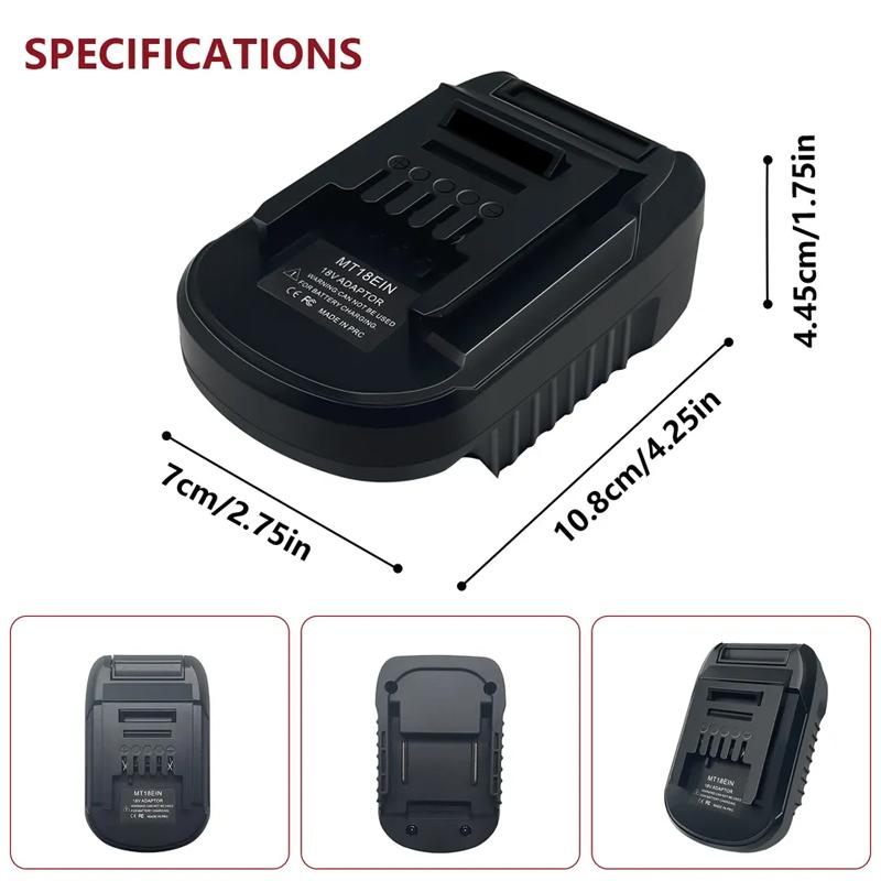 1/2PCS Adapter for Makita 18V To for Einhell 18V Li-ion Battery Replacement Converter for Einhell Power Tools Drill Driver Use