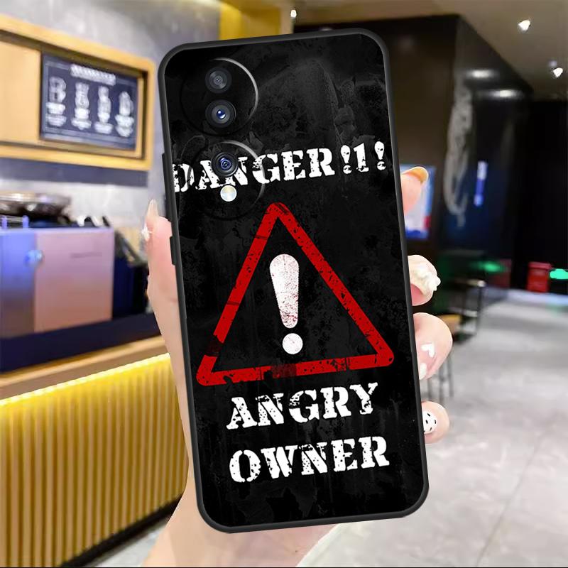 Warning Angry Danger Owner For Honor Magic 8 7 6 Pro Case For Honor 200 400 50 70 90 Lite X8c X8b X9a X9b X9c X9d Win RT