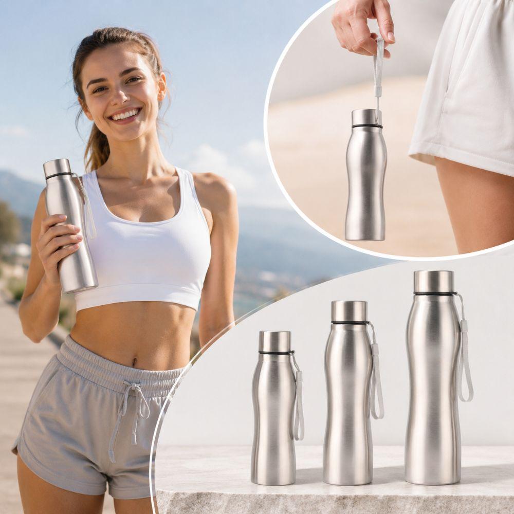 500ml/750ml/1000ml Sport Water Bottle Stainless Steel Cold Water Cup For Cycling Sports