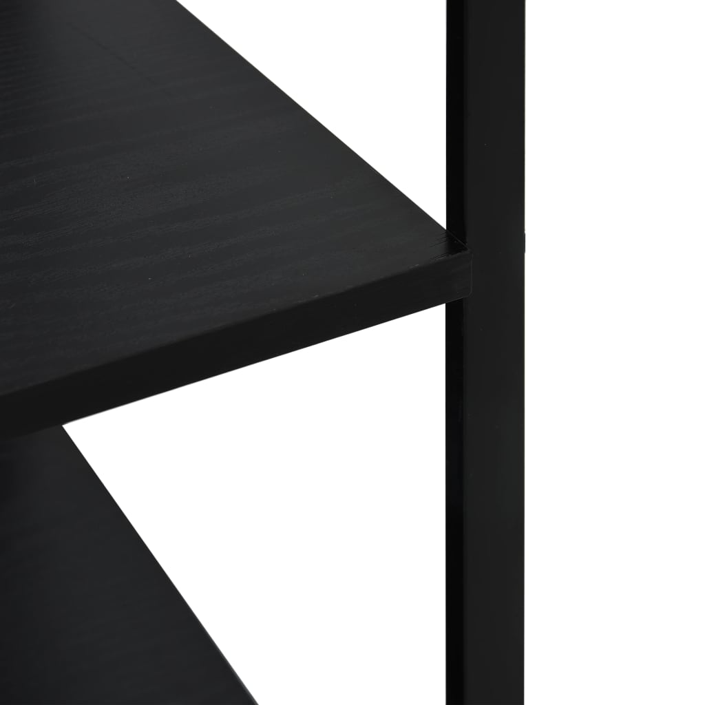 Microwave Shelf Black 60 X 39.6 X 123 Cm Particleboard