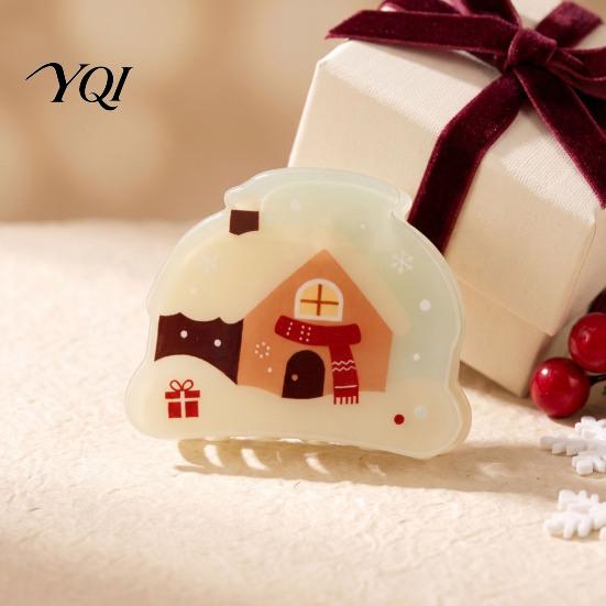 Fashionable Hair Jewelry for Winter Outfits Christmas Cartoon Claw Clip, Cute Holiday Clip Women, Non-slip Theme Ornaments Friends Strong Hold Acrylic