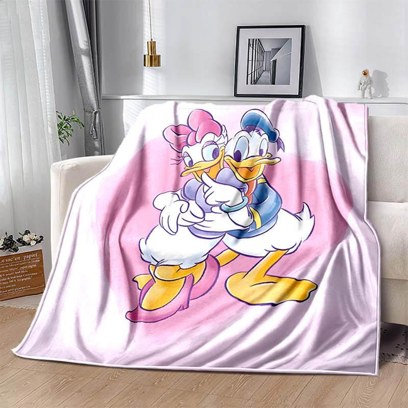 New Product! Donald Duck and Daisy Duck Custom Blanket Fluffy Kids and Adults Sofa Plush Bedspread Blanket for Sofa Bed Room