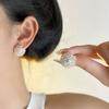 925 Silver Vintage Earrings For Women Trendy Simple Bump Flower Earring Jewelry Prevent Allergy Party Accessories Gift