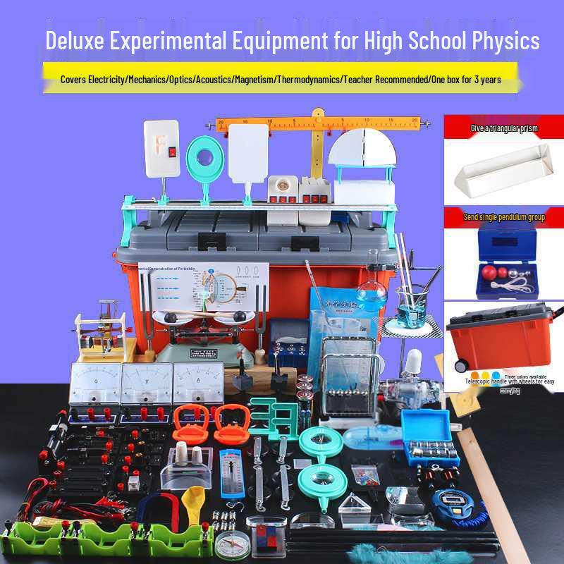 Large Physics Experiment Set for Junior High: Electromagnetism, Optics, and Circuit Demonstrations with Concave and Convex Lenses