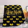 1PC Custom Name Wu-Tang Clan Patterned Flannel Blanket Suitable For All Seasons for Home Decor Warmth and Comfort Gifts Holiday Present -HE228