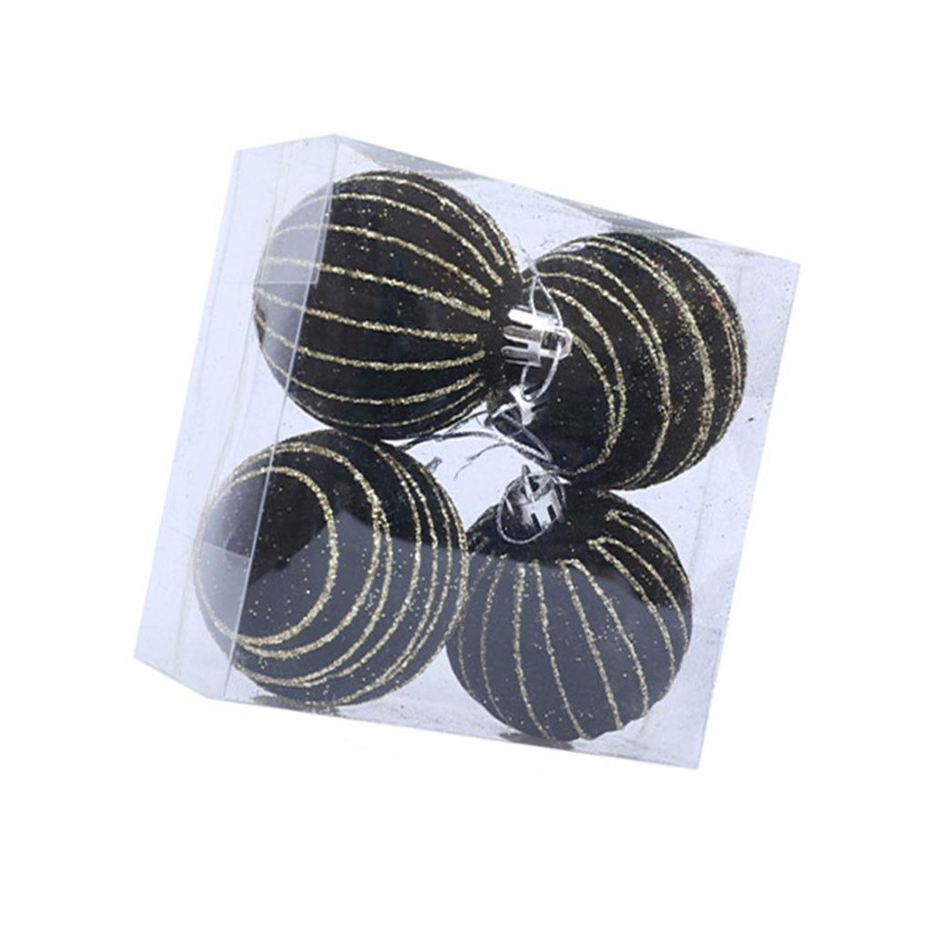 1 Box Flocking Ball Christmas Tree Decorations Multi Color Holiday Ornaments For Festival Home Party Decoration