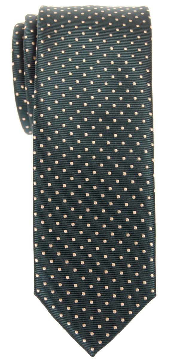 

(RETREEZ) Modern Mini Polka Dot Woven Microfiber Skinny Tie - Green with Yellow Polka Dots