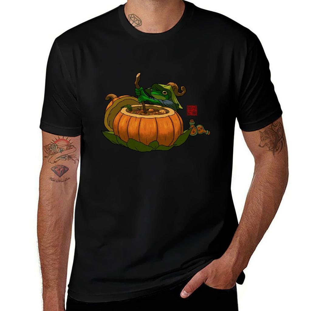 Maker Text for Shirt Witchy Halloween Frog T Potion Graphic No T-Shirt T Man Shirts Man Cotton