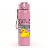 1PC Seriously Duck Funny Slogan Print 750ml Color Plastic Sports Water Bottle Leakproof Flip Straw Lid Suitable for Sports Office Home Use