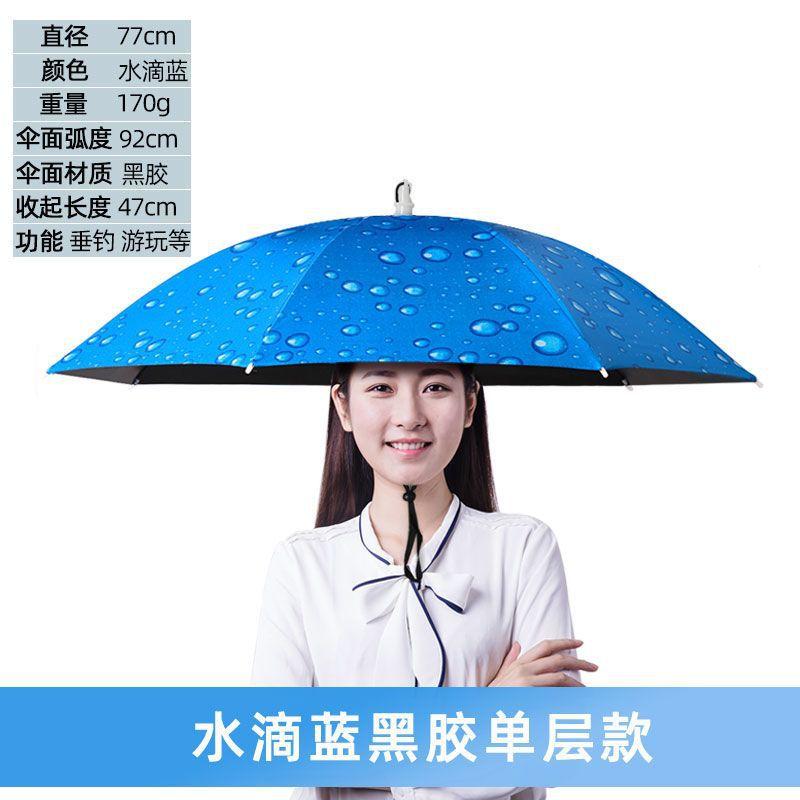 Head Umbrella Working in the Ground Head Umbrella Outdoor Fishing Tea Picking Sanitation Hat Sun Protection Umbrella Cap