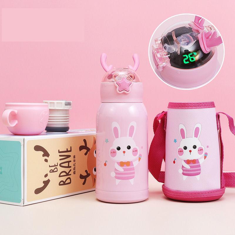 Large Capacity Intelligence Thermos Cup 500ml Vacuum Flasks Portable Stainless Steel Thermos Cup Water Bottle Travel Tea Mug Office Thermos Cup