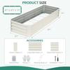 Galvanized Raised Garden Bed 6x2x1ft 2Packs Metal Garden Planter Box Outdoor Steel Raised Bed Kit with Bracing Rods Gloves for