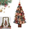 Holiday Home Interior Embellishment Christmas Handmade Door Hanging Kit, Patchwork Tree Decoration DIY Sewing Year Round Garden And Seaside Decor Set,