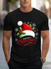Mens Trendy Clothes Shortsleeved Casual Sports Tshirt with Christmasthemed Pattern Comfortable Regular Roundneck Outdoor