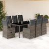 VidaXL 9-piece Garden Bistro Set Grey Cushions Poly Rattan 3277170